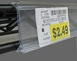 | Wire Shelf Ticket and Label Holder with Protective Window for Label Inserts | Perfect for Metro Style Shelves | 44.5" | 50 Pack | Clear