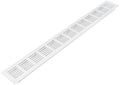 Vent Systems 19.69 x 2.36 (Outer Size) Air Supply Ventilation Grille - White Aluminum Rectangle Intake/Exhaust Door Vent Cover/Deflector - HVAC for Home Improvement Floor, Wall Duct Cover