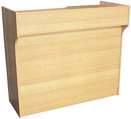Only Hangers Display Checkout Register Stand with Drawer and Counter Space - Avilable in White, Black, and Maple (Ledge Top, Maple, 72")