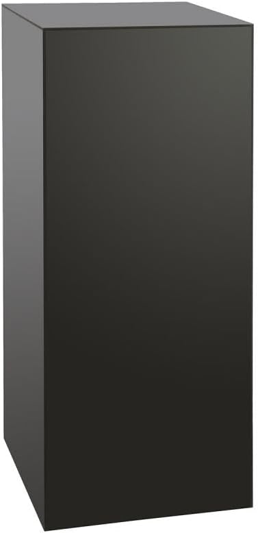 shopPOPdisplays Black Economy Display Pedestal - Expanded PVC - Lightweight, Portable & Durable for Events, Trade Shows - 50 lb. Capacity (11.5" W x 11.5" L x 42" H)