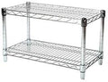 Shelving Inc. 12" d x 36" w Chrome Wire Shelving with 2 Tier Shelves, Weight Capacity 800lbs Per Shelf