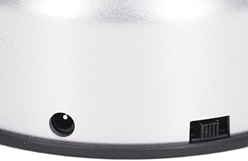 Diydeg Rotating Display Stand, 4" 360° Rotating Round Display Base Stand with Lights, Battery Powered(Without), Circular Display Pedestal for 3D Crystal Cube Glass Art Acrylic Statues