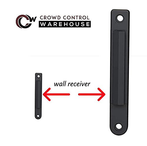 Crowd Control Warehouse - CCW Series WMB-230 Fixed Wall Mount Retractable Belt Barrier - 30 Foot, Caution Do Not Enter Belt with Black ABS Case