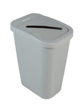 City Box 10 Gallon Paper Recycling Bin Container with Lid for Residential, Business, and Commercial Recycling - NYC Compliant - Grey
