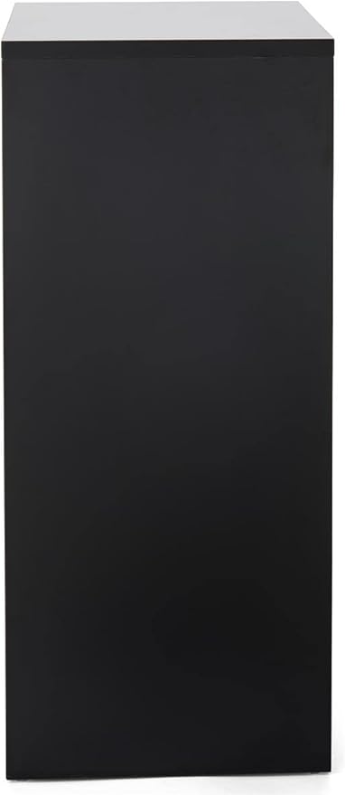 Displays2go 30" Tall Floor Standing Pedestal Stand with 12.5” Square Top, Black (WDCUBEBLK2)
