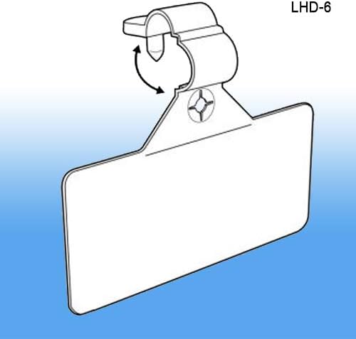 50 Pack Label Holders, Wire Shelf Label Holders, Clear Plastic Snap-On Label Holder for Wire Shelving, Adhesive Label Holder, Reusable Shelf Tags for Pantry Retail Store, Supermarket, 3" W x 1.25" H