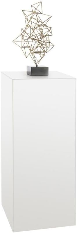 shopPOPdisplays White Expanded PVC Display Pedestal - Lightweight, Portable & Durable for Events, Trade Shows - 50 lb. Capacity (15" W x 15" L x 30" H)