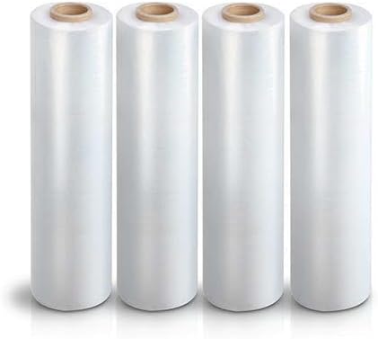 Alliance Stretch Film Hand Bundling - Clear, 18" x 1200ft, 60 Gauge, 4 Pack, Industrial Heavy Duty Shrink Wrap for Packing, Shipping, Pallet and Moving Supplies