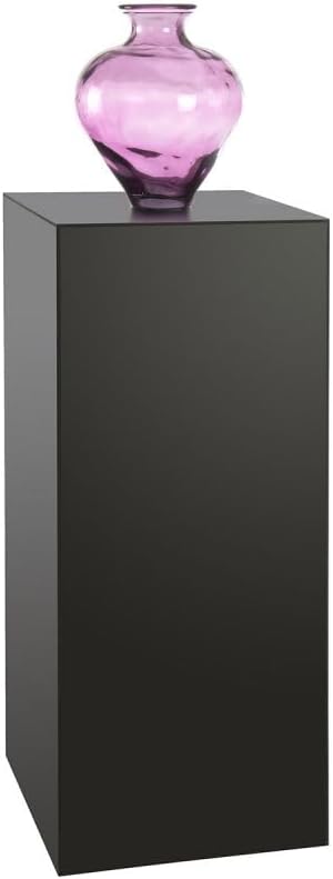 shopPOPdisplays Black Economy Display Pedestal - Expanded PVC - Lightweight, Portable & Durable for Events, Trade Shows - 50 lb. Capacity (11.5" W x 11.5" L x 36" H)