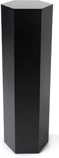 Displays2go 6-Sided Retail Pedestal Stand, Laminate, 36-inch Tall - Black (SMHEXPD36BLK)