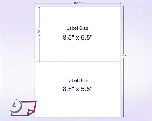 NextDayLabels - 8-1/2 x 11 Neon Color High Light Fluorescent Labels for Laser & Inkjet Printer (Orange Fluorescent, 8-1/2" x 5-1/2" - 2 Per Page | 50 Labels)