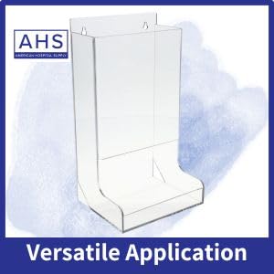AHS Acrylic Glove Dispenser – Heavy-Duty Clear Holder for Gloves, Masks, Glasses, Shoe Covers, Hair Nets, Trash Bags & More | Freestanding Mount | 8.5"L x 7.2"W x 15.4"H | Pack of 1