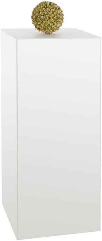 shopPOPdisplays White Expanded PVC Display Pedestal - Lightweight, Portable & Durable for Events, Trade Shows - 50 lb. Capacity (11.5" W x 11.5" L x 30" H)