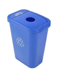 City Box 10 Gallon Cans and Bottles Recycling Bin Container with Lid for Residential, Business, and Commercial Recycling - NYC Compliant - Blue