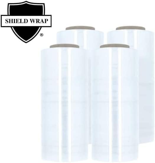 PSBM 256 Rolls 12 Inch x 2000 Feet 60 Gauge Stretch Film/Wrap, Heavy Duty Industrial Strength Clear Shrink Plastic Wrap for Moving, Packing, Shipping, Pallet Wrapping & Storage
