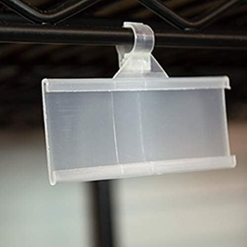 Hanging C-Channel Ticket Holder for Wire Store Fixtures | 3" W X 1.25" H | 50 Count