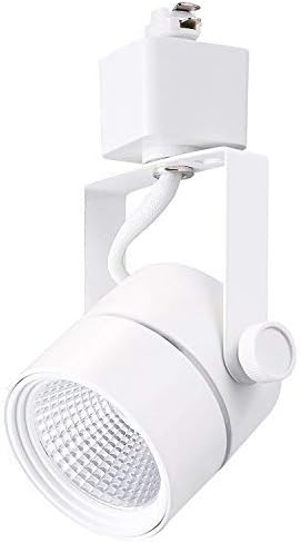 CLOUDY BAY 8W 4000K Cool White Dimmable LED Track Light Head,CRI90+ True Color Rendering Adjustable Tilt Angle Track Lighting Fixture,40° Angle for Accent Retail,White Finish,Halo Type- Pack of 6