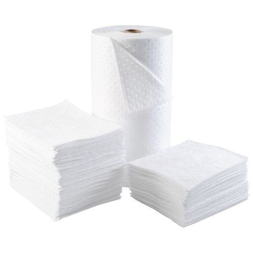 Brady SPC BPO500 15" x 17" Light Weight Economical Oil Only Absorbent Pads - 100 ct