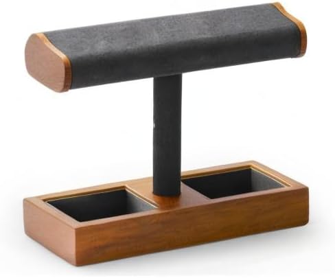 Oirlv Solid Wood Watch Display Stand T-bar Watch Stand for Men and Women Jewelry Accessory Organizer for Store and Home(SM19102)