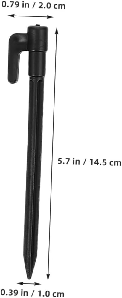 GALPADA 10pcs Plastic Beach Tent Stakes for Sand Camping Lightweight Pegs for Outdoor Gardening Hiking Tarp and Rug Anchoring Easy Setup Black Sand Stakes