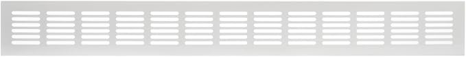 Vent Systems 19.69 x 2.36 (Outer Size) Air Supply Ventilation Grille - White Aluminum Rectangle Intake/Exhaust Door Vent Cover/Deflector - HVAC for Home Improvement Floor, Wall Duct Cover