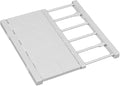 Extendable Closet Shelf Tension Rod Adjustable Clothes Hanger DIY Cabinet Storage Holder Wardrobe Organizer Dividers Shoe Rack 16.54'' Width for Bathroom Kitchen Bookshelf - White