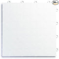 Big Floors RaceDeck CircleTrac, Interlocking Non-Slip Garage Flooring Tile, Durable, Modular, Heavy-Duty Copolymer, Easy Install (White, 24 Pack of 12 x 12" Tiles)