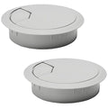 5 Pcs Desk Grommet 3-1/8" / 80 mm, Desk Cord Hole Cover, Cable Grommet ABS Plastic, Desk Hole Grommet for Home & Office Pc, Detachable Adjustable Cable Cord Organizer-Light Grey