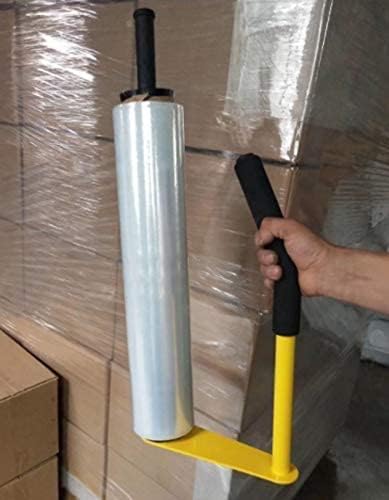 Pallet Stretch Film Packing Machine Shrink Wrap Dispenser Holder for 18 inch and 20 inch, Yellow
