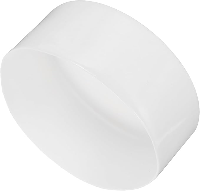 uxcell 4pcs Rubber End Caps 120mm ID Vinyl Round End Cap Cover Screw Thread Protectors White, 50mm Height