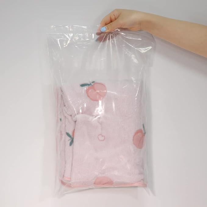 iMailer 500 Count 14" x 20" Large Clear Plastic Reclosable Poly Zip Bags - 2 Mil, 2 Gallon for Clothing, T-Shirts, Pants