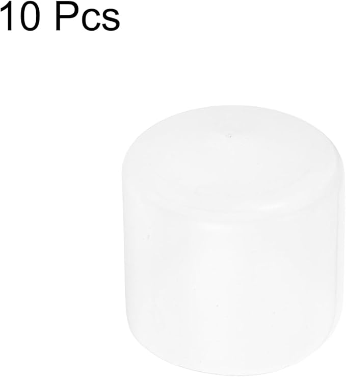 uxcell 10pcs Rubber End Caps 75mm(3 Inch) ID Vinyl Round End Cap Cover Screw Thread Protector Clear