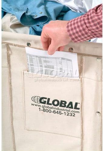 Global Industrial Canvas Basket Bulk Truck, 16 Bushel, 40" L x 28-1/4"W x 30-1/2"H