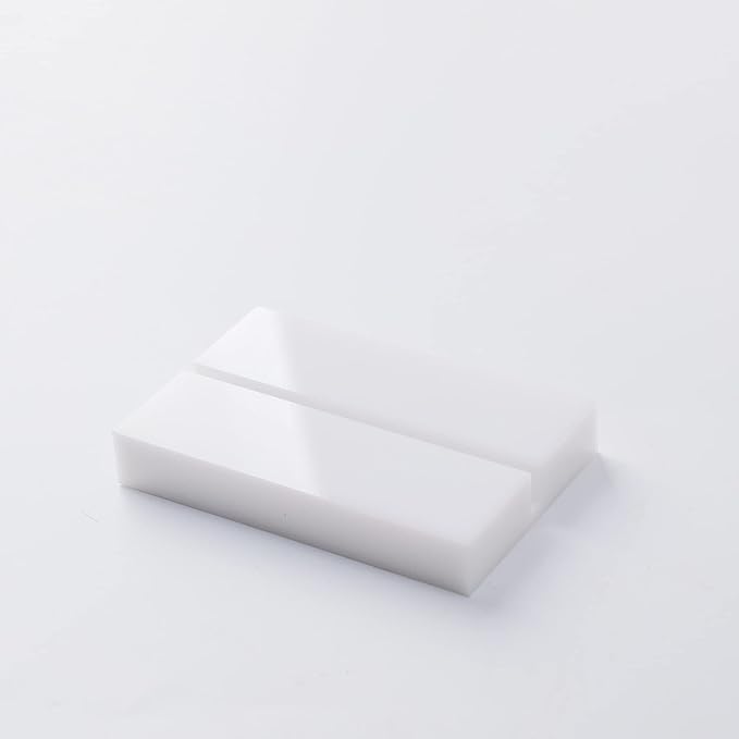 UNIQOOO 3" White Acrylic Stand | 10 Pack 3mm Slot Wedding Sign Holders, Perfect for Wedding, Table Number, Exhibition, Office, Restaurant, Business