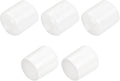 uxcell 5pcs Rubber End Caps 23mm ID Vinyl PVC Round Tube Bolt Cap Cover Screw Thread Protectors White
