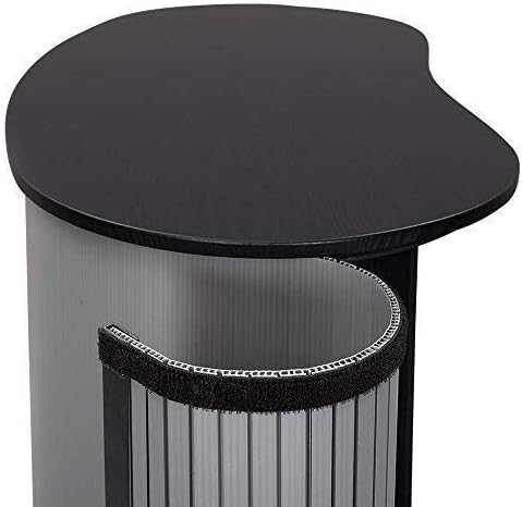 Vispronet Portable Trade Show Counter – 3ft Podium Countertop, Vendor Table with Silver Corrugated Plastic Sidewalls, Table Top Podium for Convention Booth Display, Carry Bag Included (Light Wood)