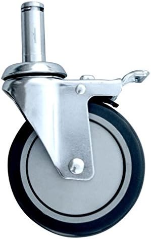 Omega 2 Tier Heavy Duty Rolling Utility Carts with Wheels and Handle Bar, NSF Certified 1200LBS, Commercial Serving Storage Cart for Warehouse Garage Kitchen, 18" Deep x 24" Wide x 39" High, Silver