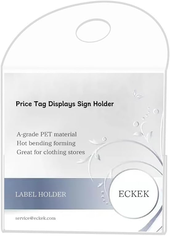 10 Pack Label Holder Price Tag Displays Sign Holder Data Card Holder Ads Display Stand for Retail Store Clothing Price Tag (S 60*60*30mm/2.36*2.36*1.18inches)