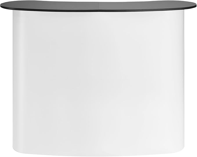 VEVOR Portable Tradeshow Podium Table, 51.18" x 18.31" x 37.4", Display Exhibition Counter Stand Booth Fair with Wall, Foldable Promotion Retail Bar Table Pop Up Podium with Storage Rack, Carrying Bag