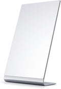 Frameless Makeup Mirror, 12" Length Aluminum Desk Mirror, Vanity Mirror for Counter, Bedroom, Bathroom, Dorm