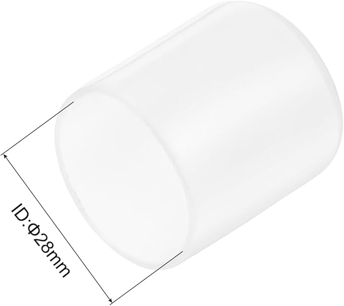 uxcell 5pcs Rubber End Caps Protective Caps 28mm(1.1 Inch) ID Vinyl PVC Round Tube Bolt Cap Cover Screw Thread Protectors Clear