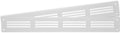 Repa Market 2-Pack Air Vent Cover 16x2 Inch (Outer Dimensions) White Galvanized Steel Louvered Grill Cover with Mesh Screen/Wall or Ceiling Vent/HVAC Register for Indoor and Outdoor Ventilation