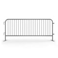 Angry Bull Barricades Metal Interlocking Steel Barricade (8.5 Ft. Heavy Duty, Flat Feet, Grey Powder Coated, Set of 10)