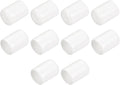 uxcell 10pcs Rubber End Caps 18mm ID Vinyl Round End Cap Cover Screw Thread Protectors White