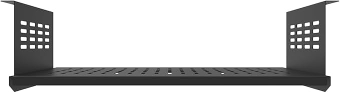 JINGCHENGMEI Under Desk Computer Mount for Small Form Factor SFF Computers and PCs,Using Space 17.3" x H 4" x D 12", Compatible with PlayStation 4, PS4 Slim, PS4 Pro,Gaming Under Desk(4inch High)