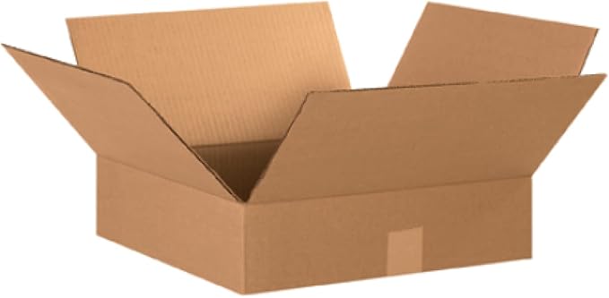 Secure Seal - 15x15x4 Pack of 25 Corrugated Cardboard Packing Shipping Mailing Moving Carton Boxes