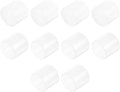 uxcell 10pcs Rubber End Caps 33mm ID Vinyl Round End Cap Cover Screw Thread Protector Clear
