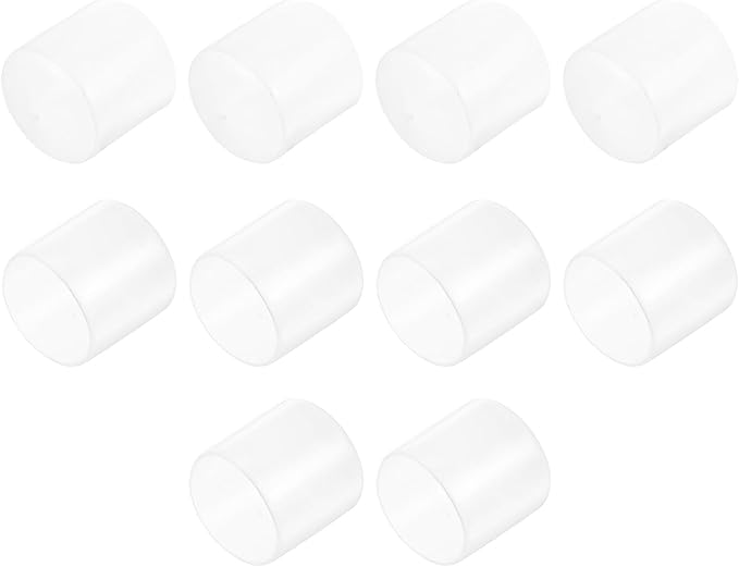 uxcell 10pcs Rubber End Caps 33mm ID Vinyl Round End Cap Cover Screw Thread Protector Clear