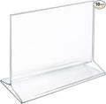 Azar Displays 142707 7-Inch Width by 5.5-Inch Height Top-Load Acrylic Sign Holder, 10-Pack