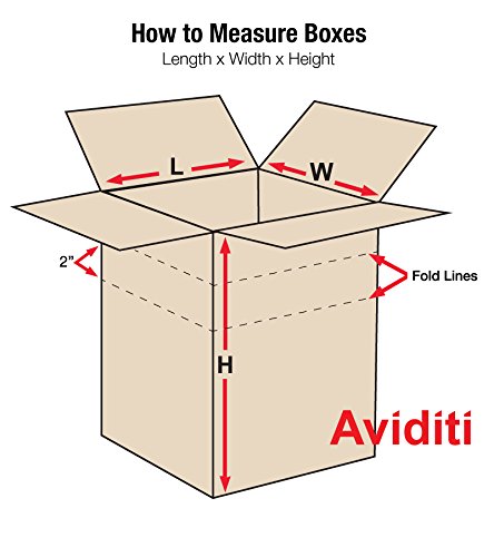 Aviditi MD161616 Multi-Depth Corrugated Box, 16" Length x 16" Width x 16" Height, Kraft (Bundle of 10)